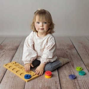 Puzzle sensoryczne kółeczka XL 840 68406 2