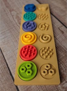 Puzzle sensoryczne kółeczka XL 840 68406 4