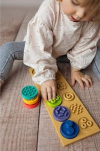 Puzzle sensoryczne kółeczka XL 840 68406 6