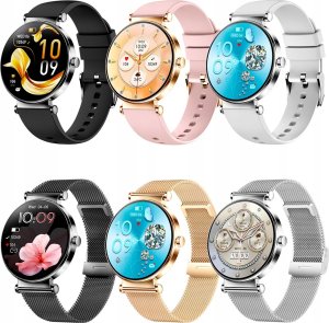 SMARTWATCH DAMSKI AMOLED ROZMOWY MENU PL KOLORY + 2 PASKI + WIDEOPORADNIK 15