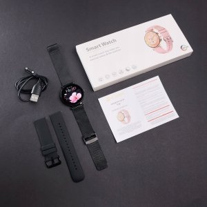 SMARTWATCH DAMSKI AMOLED ROZMOWY MENU PL KOLORY + 2 PASKI + WIDEOPORADNIK 6