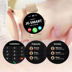 SMARTWATCH ZEGAREK DLA KOBIETY ROZMOWY MENU PL ZDROWIE ZESTAW DWÓCH PASKÓW 9