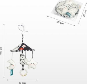 Sensillo Black&White Karuzela do wózka Gwiazdka 6