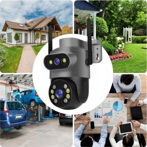 ZEWNĘTRZNA PODWÓJNA KAMERA OBROTOWA Ultra HD 8MPX WIFI IP SMART DETEKCJA 4K [ZC-06] 9