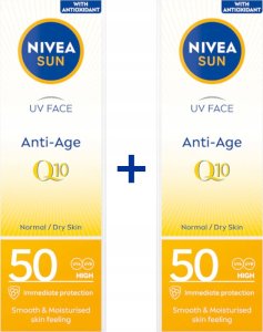 Krem przeciwzmarszczkowy NIVEA SUN SPF 50 x 2 szt. 1