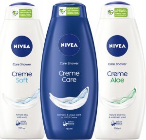 NIVEA żel płyn pod prysznic damski zestaw 3x750ml 1