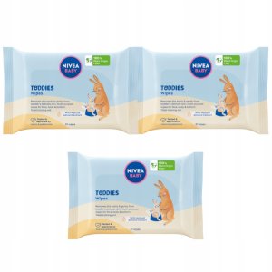 NIVEA BABY TODDIES Chusteczki nawilżane mokre dla dzieci delikatne 3 x 57 1