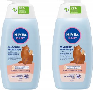 NIVEA BABY Mleczko nawilżające delikatne dla dzieci i niemowląt 2 x 500 ml 1