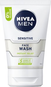 NIVEA MEN SENSITIVE Żel do mycia twarzy 100ml + Krem łagodzący 75ml 3