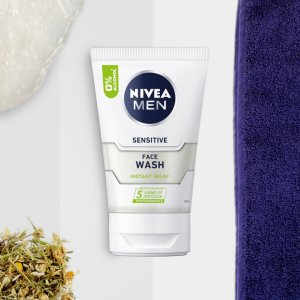 NIVEA MEN SENSITIVE Żel do mycia twarzy 100ml + Krem łagodzący 75ml 7