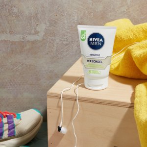 NIVEA MEN SENSITIVE Żel do mycia twarzy 100ml + Krem łagodzący 75ml 8