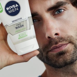 NIVEA MEN SENSITIVE Żel do mycia twarzy 100ml + Krem łagodzący 75ml 9