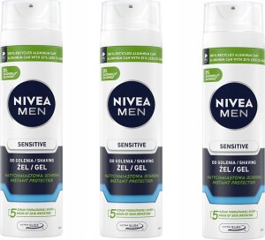 NIVEA MEN Sensitive Żel do golenia łagodzący delikatny 200ml x 3 szt 1