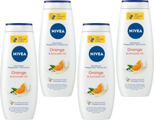 NIVEA ORANGE & AVOCADO OIL Żel pod prysznic pielęgnujący damski 500ml x4 1