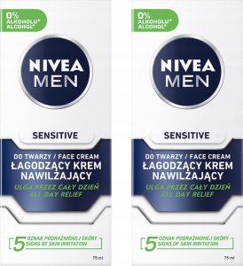 NIVEA MEN Krem do twarzy łagodzący męski 75ml x 2 1