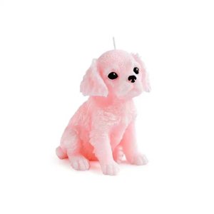 Świeca Figurka ANIMALS PIES SPANIEL 11x14cm różowa parafinowa 1