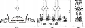 BUZZRACK EAZZY 4 - Bike rack for 4 bikes 4