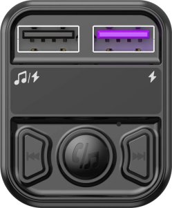 JELLICO transmiter FM FM1 2xUSB 3.1A Czarny standard 2