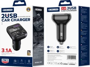 JELLICO transmiter FM FM1 2xUSB 3.1A Czarny standard 5