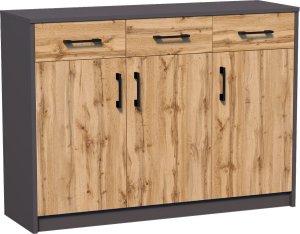 Meble-Bestseller Komoda K023 Grafit-Wotan 85x110x35 cm 2