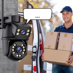 PODWÓJNA KAMERA OBROTOWA WIFI IP SMART ZEWNĘTRZNA 6MPX DETEKCJA 4K ALARM [K-15] 2