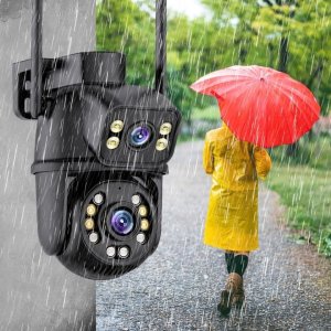 PODWÓJNA KAMERA OBROTOWA WIFI IP SMART ZEWNĘTRZNA 6MPX DETEKCJA 4K ALARM [K-15] 3