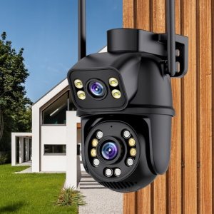 PODWÓJNA KAMERA OBROTOWA WIFI IP SMART ZEWNĘTRZNA 6MPX DETEKCJA 4K ALARM [K-15] 6