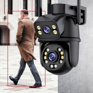 PODWÓJNA KAMERA OBROTOWA WIFI IP SMART ZEWNĘTRZNA 6MPX DETEKCJA 4K ALARM [K-15] 8