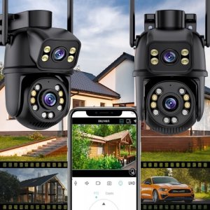 PODWÓJNA KAMERA OBROTOWA WIFI IP SMART ZEWNĘTRZNA 6MPX DETEKCJA 4K ALARM [K-15] 9