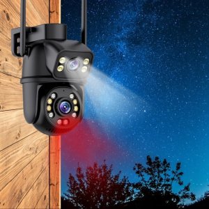 PODWÓJNA KAMERA OBROTOWA WIFI IP SMART ZEWNĘTRZNA 6MPX DETEKCJA 4K ALARM [K-15] 10