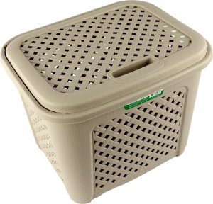 Kosz RATTAN 19L beżowy 28x36x28cm 2