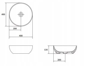 UMYWALKA NABLATOWA LARGA OKRĄGŁA (40X40) NIEBIESKI MAT BOX 4