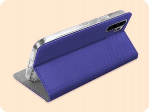 ETUI Z KLAPKĄ DO HUAWEI P30 PRO GRANATOWE MAGNETYCZNE ZAMYKANE KABURA CASE 5