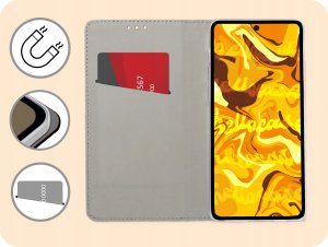 Hello Case ETUI Z KLAPKĄ DO MOTOROLA MOTO G05 / G15 / E15 CZARNE ZAMYKANE MAGNETYCZNE 3
