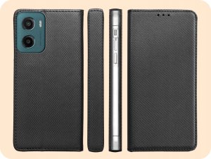 Hello Case ETUI Z KLAPKĄ DO MOTOROLA MOTO G05 / G15 / E15 CZARNE ZAMYKANE MAGNETYCZNE 6