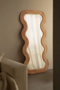 Lustro ścienne z drewna dębowego 85x180 cm Lierta 1