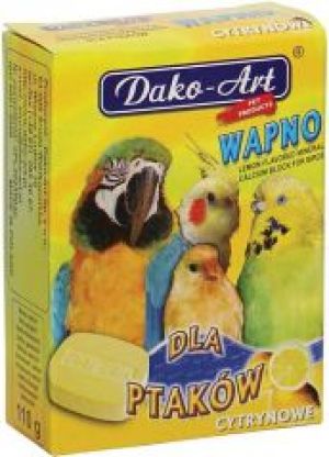 Dako-Art Wapno Dla Ptaków - Cytryna Duża Kostka 1szt. 110g 1