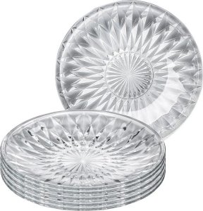 Talerzyki deserowe 15 cm szklane Altom Stella zestaw 6 sztuk spodek na ciasto deser 1