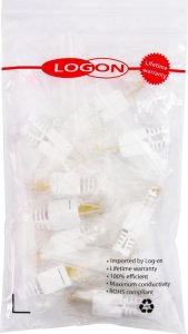 LOGON TWP8P8TP wtyczka RJ-45 Przezroczysty, Biały, Żółty 4