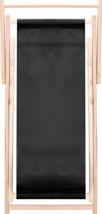 Leżak ogrodowy, drewniany z 3-stopniową regulacją, plażowy, balkonowy, czarny UNIWERSALNY 14