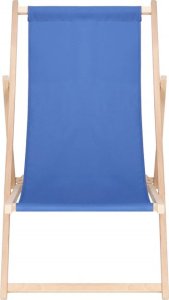 Leżak ogrodowy, drewniany z 3-stopniową regulacją, plażowy, balkonowy, niebieski UNIWERSALNY 9