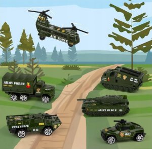 Transporter Wojskowy Zestaw Militarny Z Wyrzutnią Dla Dzieci Czołg Auta 8