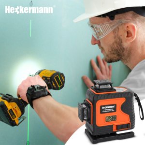 Zestaw Poziomica laserowa Heckermann DS029 + Tripod + Okulary + Tarcza + Bateria 3