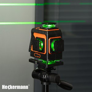 Zestaw Poziomica laserowa Heckermann DS029 + Tripod + Okulary + Tarcza + Bateria 8