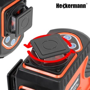 Zestaw Poziomica laserowa Heckermann DS029 + Tripod + Okulary + Tarcza + Bateria 10