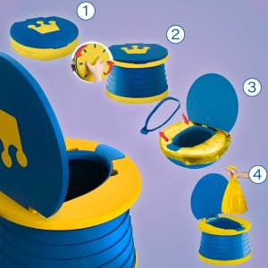 Składany nocnik turystyczny dla dzieci Heckermann Toaleta turystyczna Niebieski 5