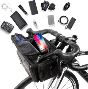 WILDMAN sakwa rowerowa na kierownicę na zamek GS6 4L ( 4" - 7") czarna 9