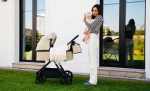Wózek Spacerowy Gondola 2W1 - Momi Giselle Szary - Adaptery Torba Akcesoria 4