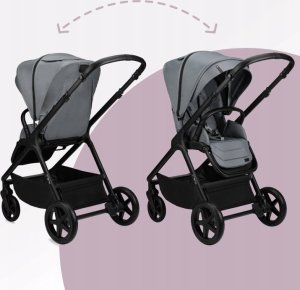 Wózek Spacerowy Gondola 2W1 - Momi Giselle Szary - Adaptery Torba Akcesoria 7