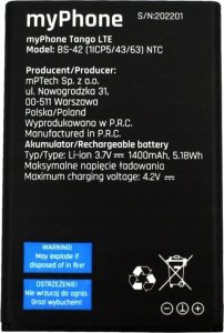 Oryg Bateria Bs-42 Akumulator Myphone Tango Lte + 3